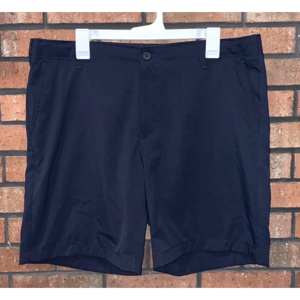 BCG Mens Golf Shorts Navy Blue Flat Front Performance Size 36W